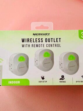 Mercury Innovations wireless outlet with remote control, 3pack, white